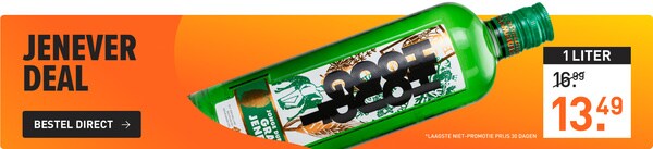 jenever deal: 1 liter hooghoudt jenever van &euro;16,99 nu voor slechts &euro;12.99